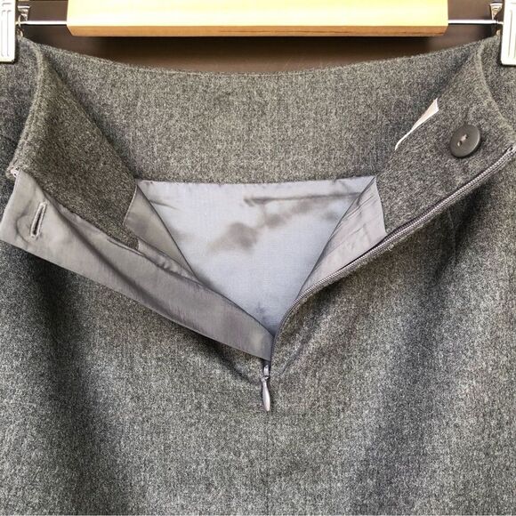 TALBOTS 6P VTG Gray Italian Wool A-Line Short Skirt Career Business Stretch 90s - Picture 5 of 11